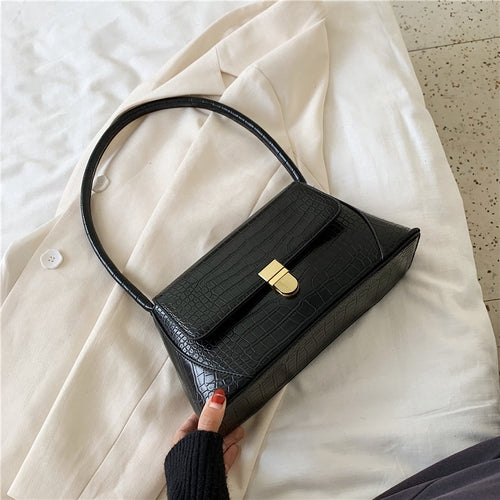 IELGY Crocodile stick underarm bag for women