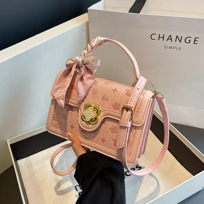 IELGY high-quality silk scarf decoration crossbody bag square