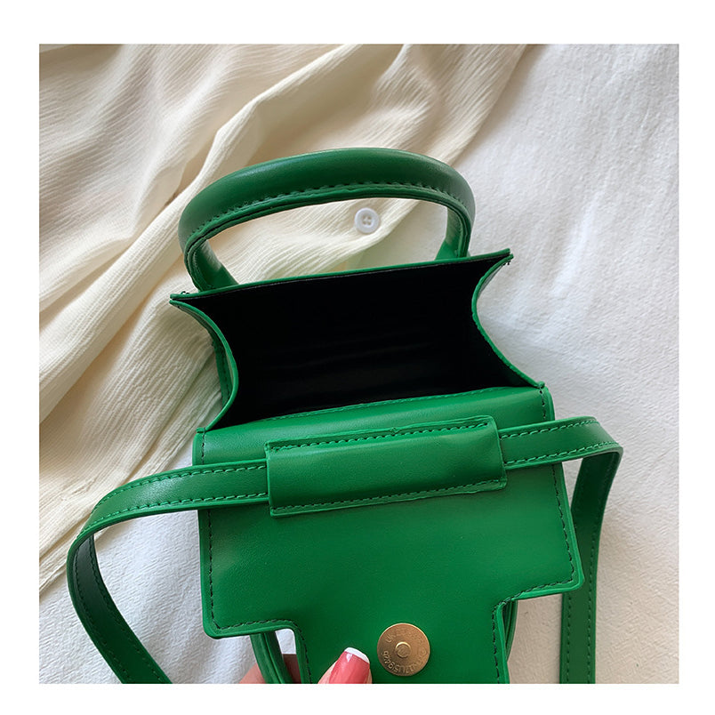 IELGY Fashion Simple Versatile Crossbody One Shoulder Handheld Small Square Bag Women