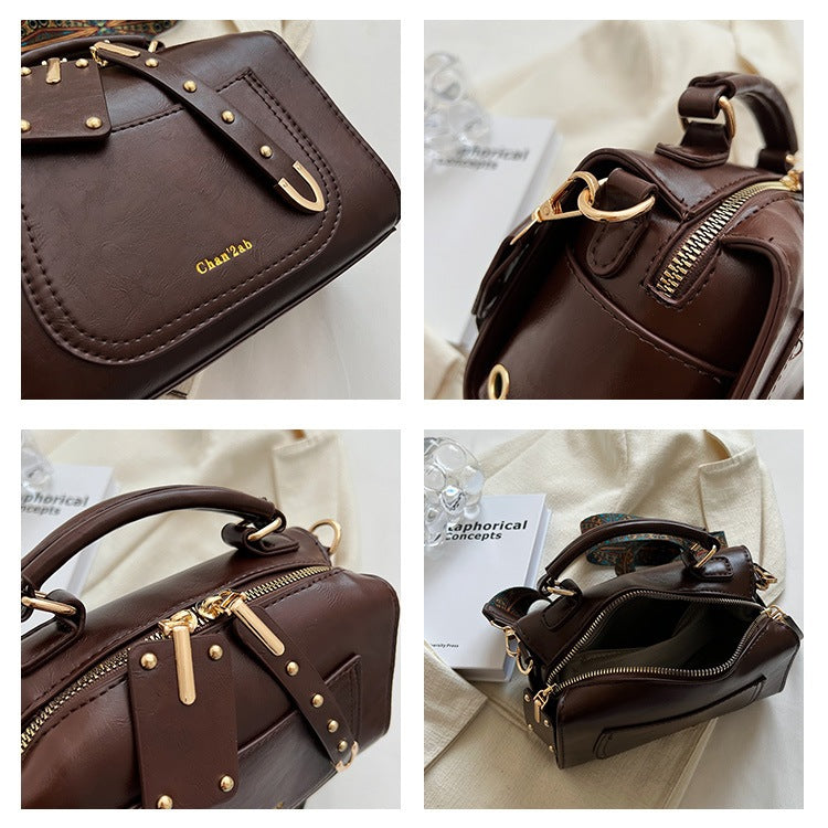 IELGY Autumn And Winter Bag Women Trendy Korean Version Of The Wild Crossbody Western Fashion Handle Box Bag