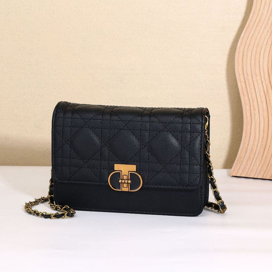 IELGY rhombic chain all-match fashion one-shoulder messenger small square bag
