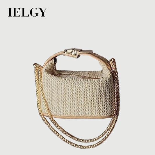 IELGY Straw handbag fashion hand bag female bag tide all-match one-shoulder diagonal bag