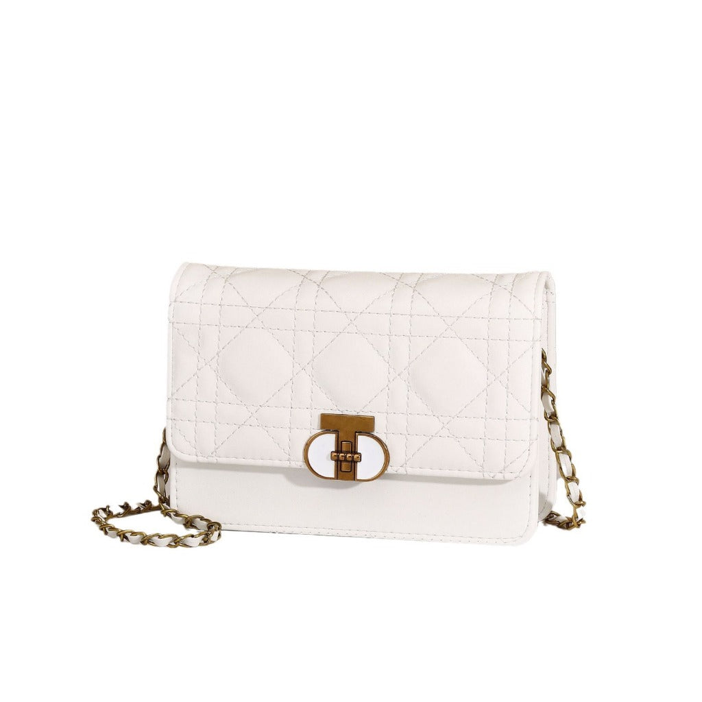 IELGY rhombic chain all-match fashion one-shoulder messenger small square bag