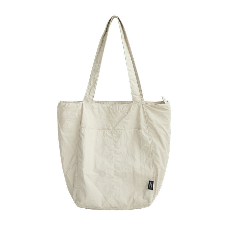 Ielgy Japanese Waterproof Nylon Casual Shoulder Bag Niche Design Feel Large Capacity Commuter Tote Large Bag