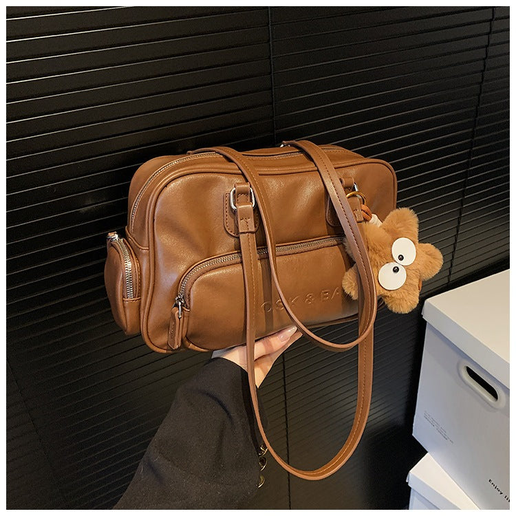 Ielgy High-End Retro Large-Capacity Autumn Winter All-Match One-Shoulder Underarm