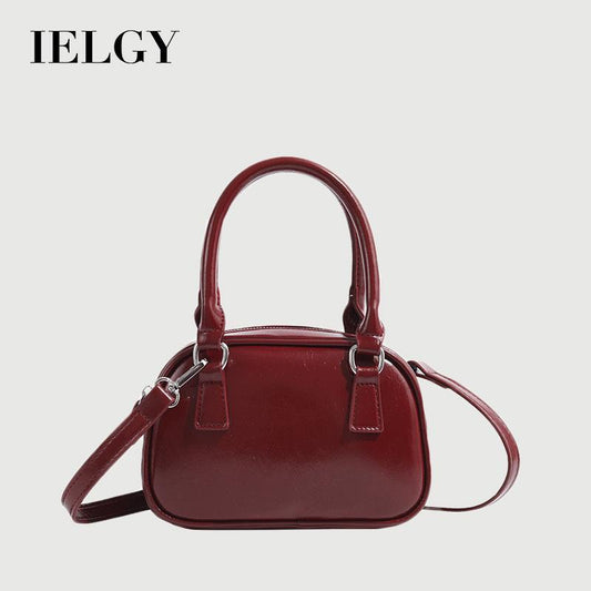 Ielgy Ladies Red Underarm Bag Korean Version Niche Design Portable Small Square Bag Messenger Bowling Bag