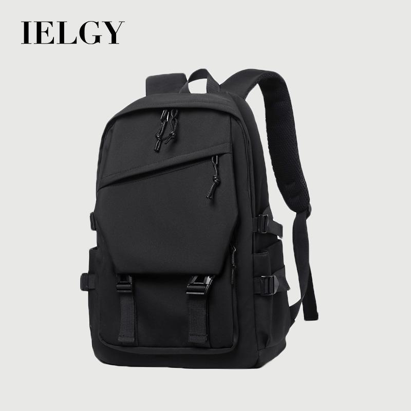 Ielgy Ladies White Backpack Simple Couple Fashion Large Capacity School Bag