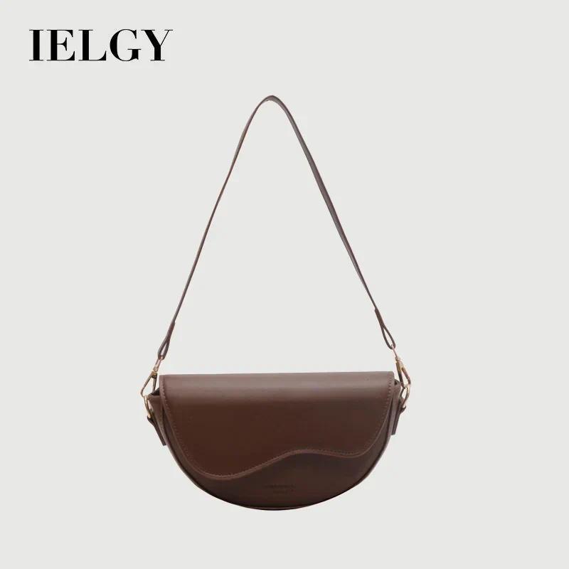 Ielgy Ladies Retro All-Match Messenger Bag Fashion Shoulder Underarm Bag