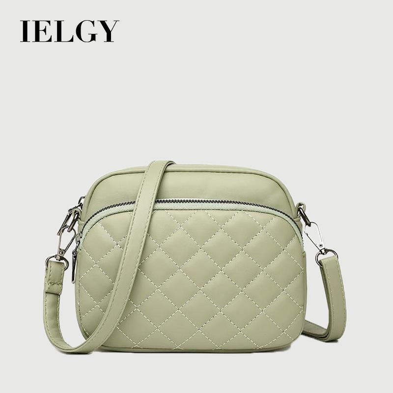 IELGY women's elegant street rhombus messenger bag