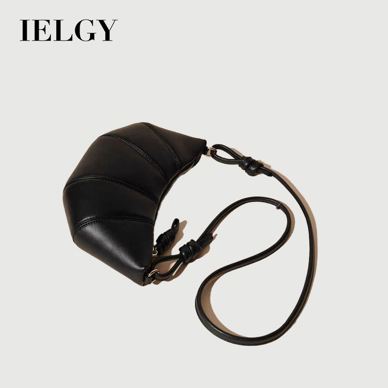 Ielgy Retro Niche Croissant All-Match Dumpling Bag Fashion One-Shoulder Messenger Baguette Female Bag