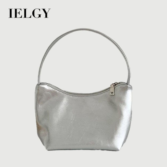 IELGY Korean Style Silver Shoulder Handbag For Women's
