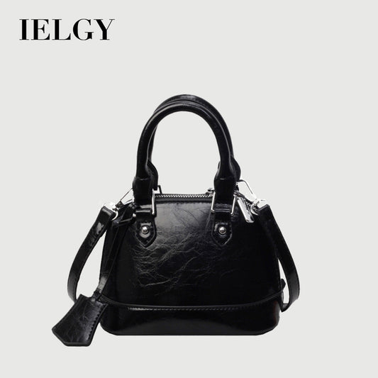 Ielgy Silver Bag Fashionable Design Niche Shoulder Crossbody Ladies Portable Shell Bag
