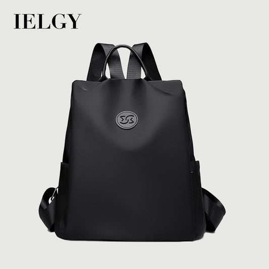 Ielgy Anti-Theft Backpack Commuter Ladies Backpack High-End Sense School Bag Oxford Cloth Waterproof Computer Bag
