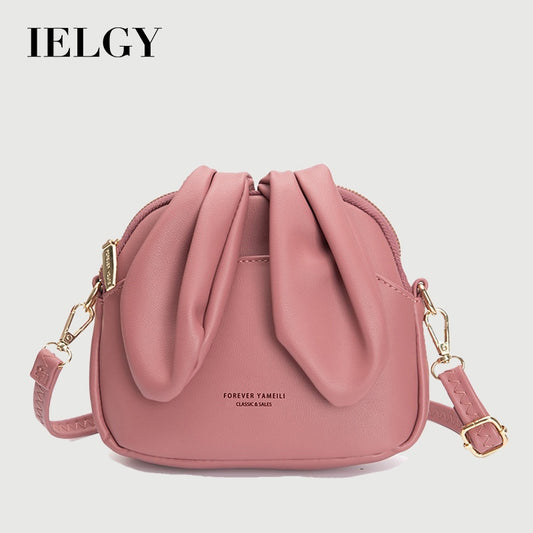 IELGY women's mini bucket rabbit ear messenger bag