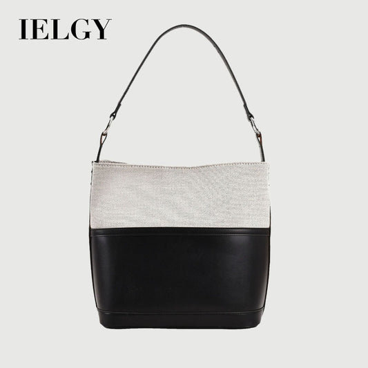 Ielgy Simple Bucket Bag All-Match Fashion Portable Cross-Body Korean Version Large-Capacity Female Bag