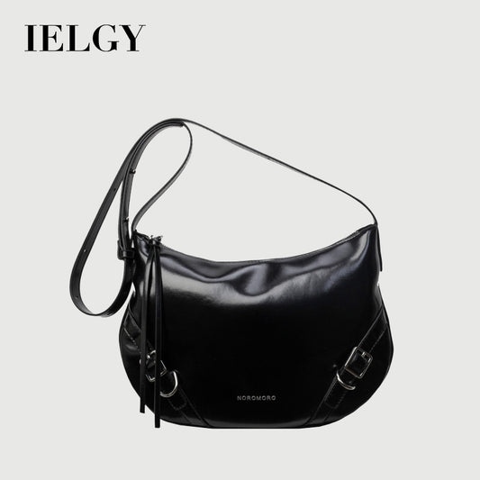Ielgy Large-Capacity Commuter Underarm Bag Ladies Silver Trendy Fashion Niche Shoulder Bag Texture All-Match Mess
