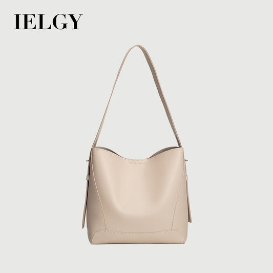 Ielgy Ladies One-Shoulder Large-Capacity Bucket Bag