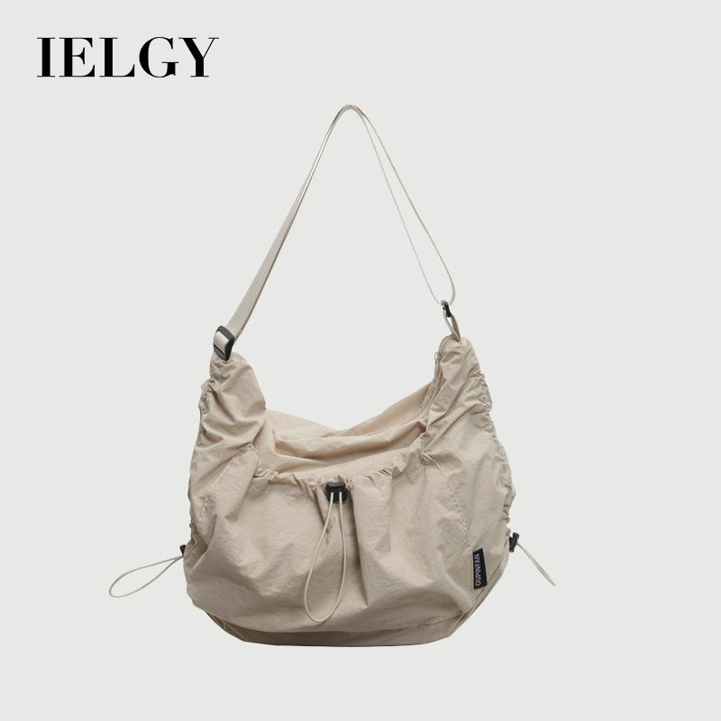 Ielgy Nylon Cloth Tote Bag Large Capacity Can Cross-Body All-Match One-Shoulder Class Com
