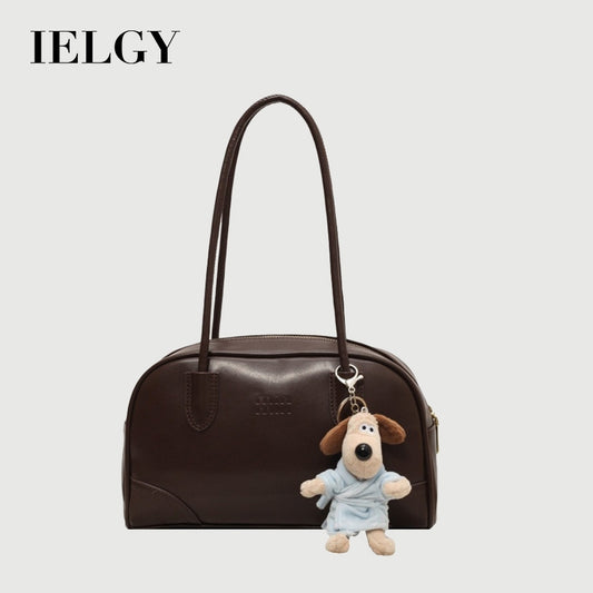 Ielgy Melade Retro Bag Korean Portable Bowling Bag All-Match Cross-Body Bag (without Pendant)
