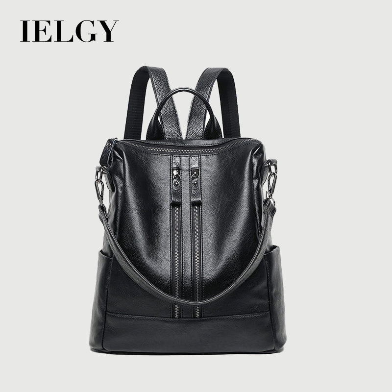 Ielgy Korean Version pu Leather Ladies Fashion Backpack Mommy Bag