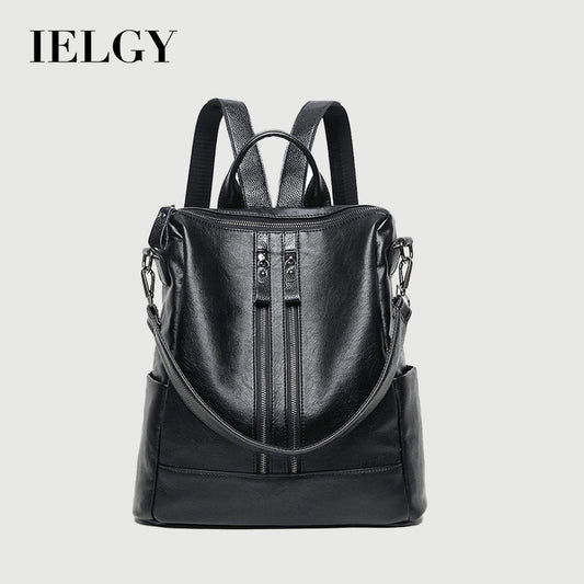 Ielgy Korean Version pu Leather Ladies Fashion Backpack Mommy Bag