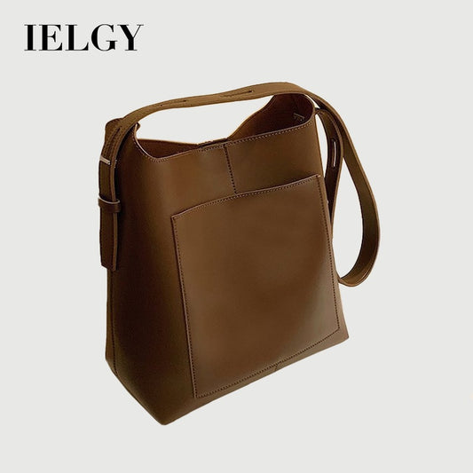 IELGY texture women's fashion bucket bag Korean style large capacity