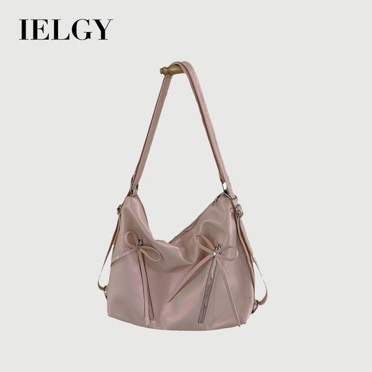 Ielgy Fashion Tote Bag Casual Large-Capacity Shoulder Bag Can Be Used As Bow Backpack
