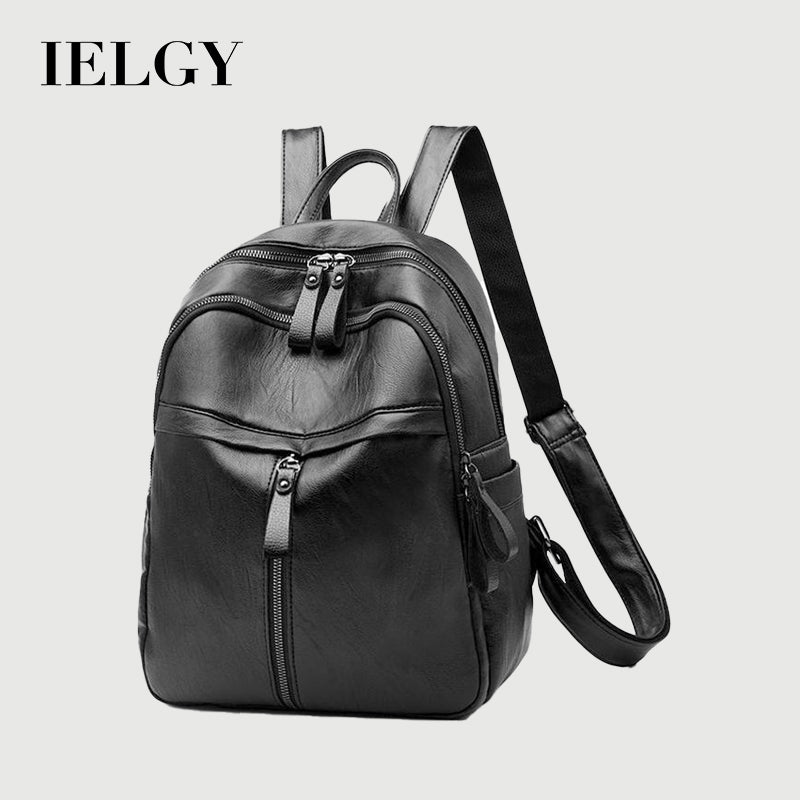Ielgy Korean Version Fashion Backpack Fashion Preppy Style Large Capacity Student Backpack