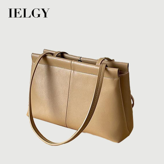 IELGY women's korean style simple soft face large capacity shoulder bag