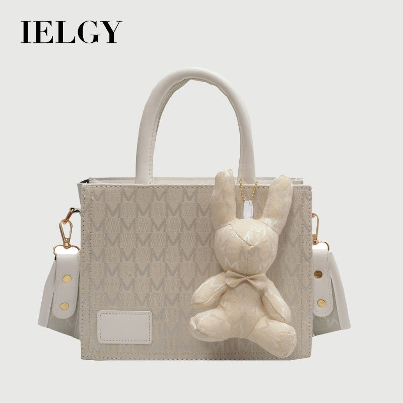 IELGY handbag female fashion simple sweet alphabet cute rabbit large capacity tote bag