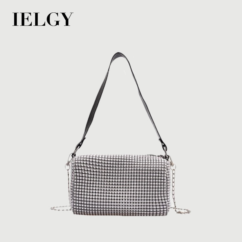 IELGY Diamond bucket bag Korean crossbody shoulder bag fashion chain dinner bag