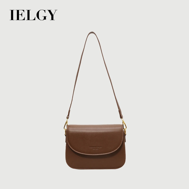 IELGY small square bag women's versatile fashion one shoulder high quality leather retro western messenger bag