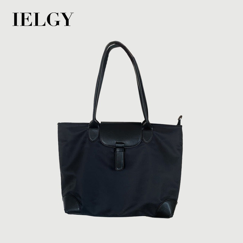 Ielgy Large-Capacity Bag Female Shoulder Bag Commuter Big Bag Student Class Bag Nylon Cloth All-Match Tote
