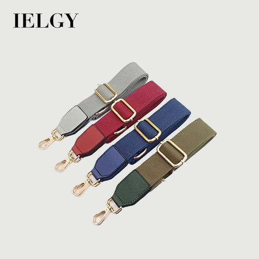 IELGY Fashion Solid Color Canvas Wide Shoulder Strap Accessories Adjustable All-match