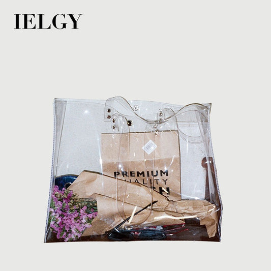 Ins transparent package PVC jelly package shopping beach bag