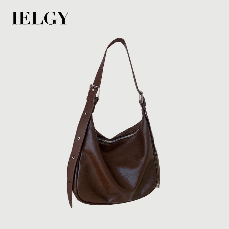 Ielgy High-End Feeling Large-Capacity Retro Fashion One-Shoulder Large-Capacity All