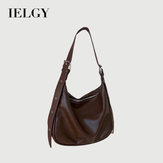 Ielgy High-End Feeling Large-Capacity Retro Fashion One-Shoulder Large-Capacity All