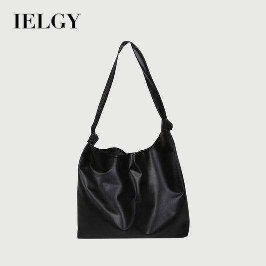 IELGY casual simple soft face solid color ladies big bag