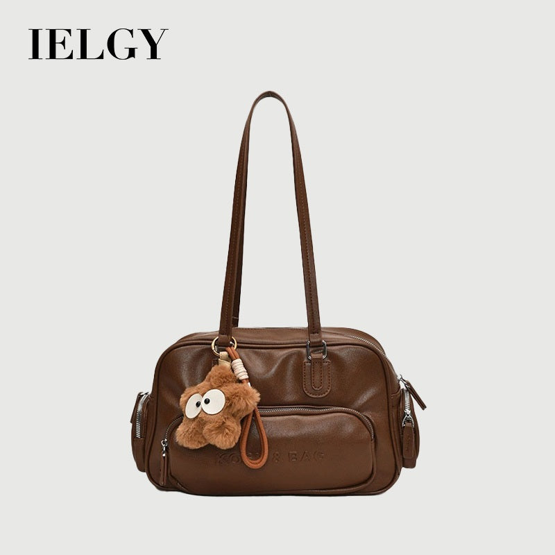 Ielgy High-End Retro Large-Capacity Autumn Winter All-Match One-Shoulder Underarm
