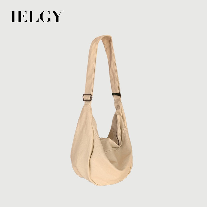 IELGY Commuter Large Capacity Lazy Style All-Match Canvas Diagonal Bag