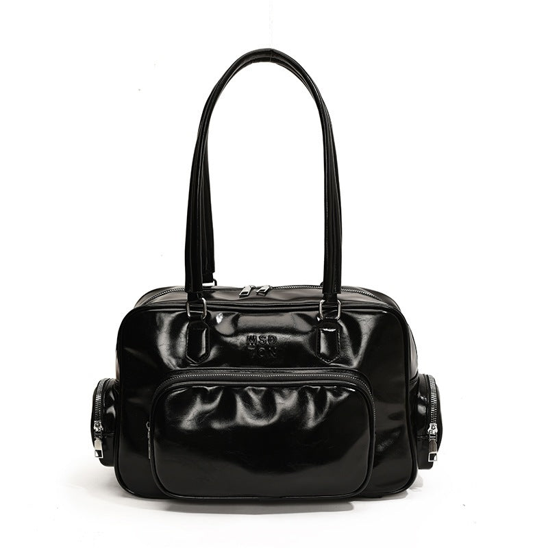 Ielgy High-End Retro Large-Capacity Autumn Winter All-Match One-Shoulder Underarm