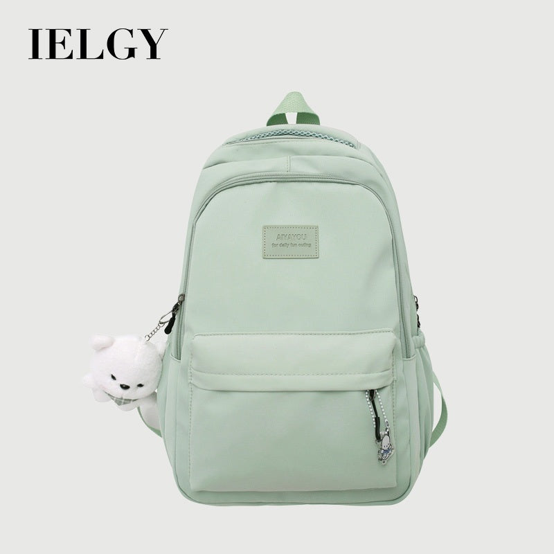 Ielgy All-Match School Bag Large Capacity Student Backpack