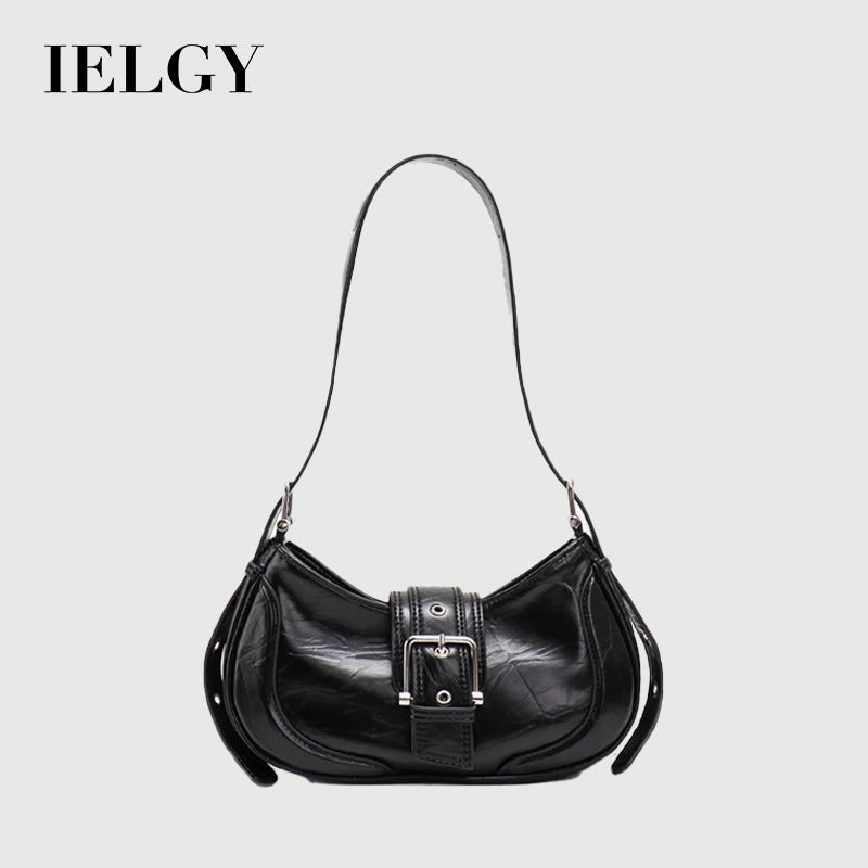 Ielgy Ladies Niche High-End Baguette Underarm Bag Fashionable All-Match Large-Capacity Commuter Shoulder Bag