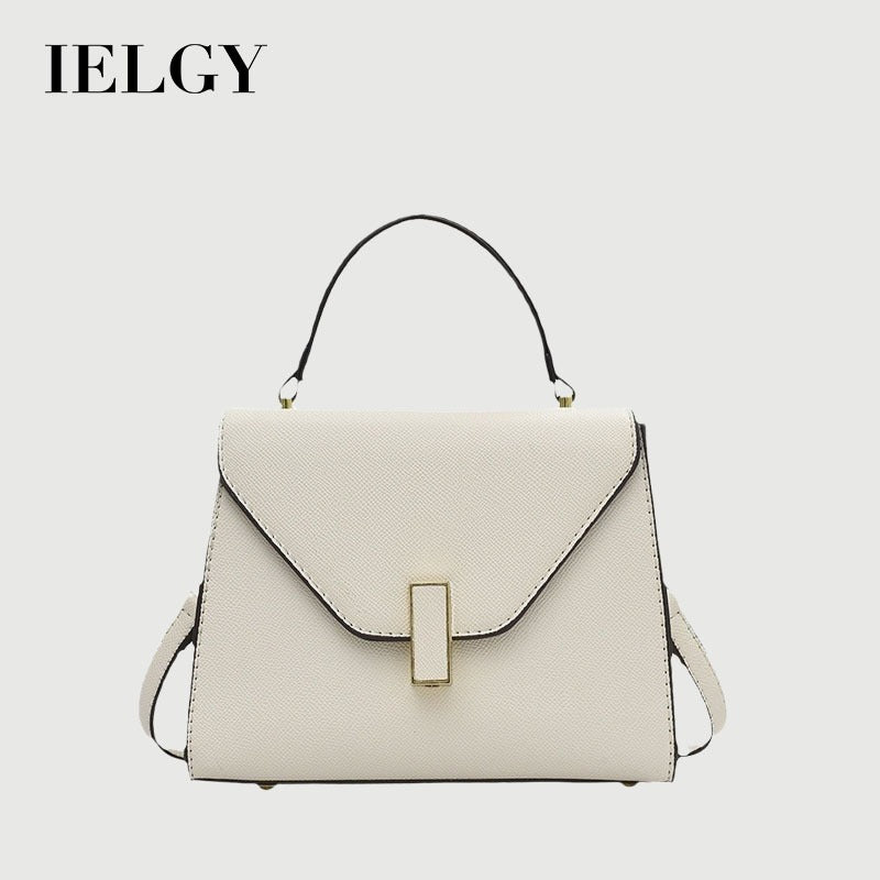 IELGY messenger bag female european and american style retro fashion texture hardware opening lock design