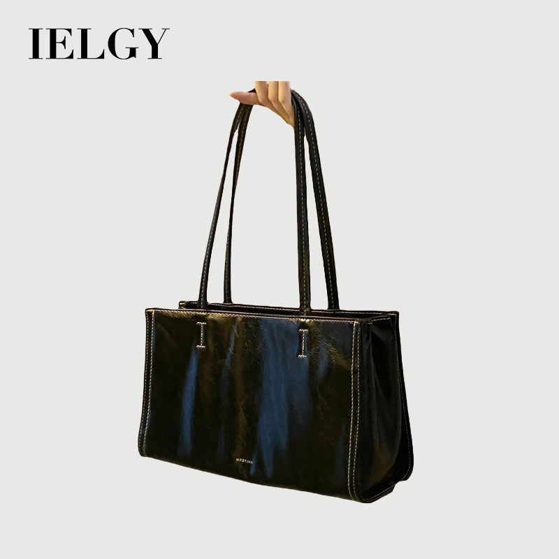 Ielgy Large-Capacity Shoulder Bag Tote Bag All-Match Female Bag Trendy Casual Commuter Big Bag
