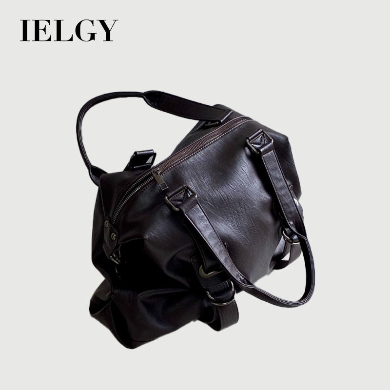 Ielgy Female Bag American Retro One-Shoulder Messenger Portable Tote Bag Large Capacity Bag
