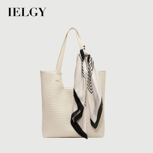 Ielgy Korean Version Work Commuter Large Capacity Bag Autumn Winter Retro Fashion Tote Bag