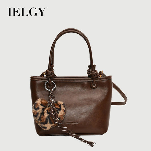Ielgy Autumn Winter All-Match Trendy Fashion One-Shoulder Messenger Portable Bucket Bag