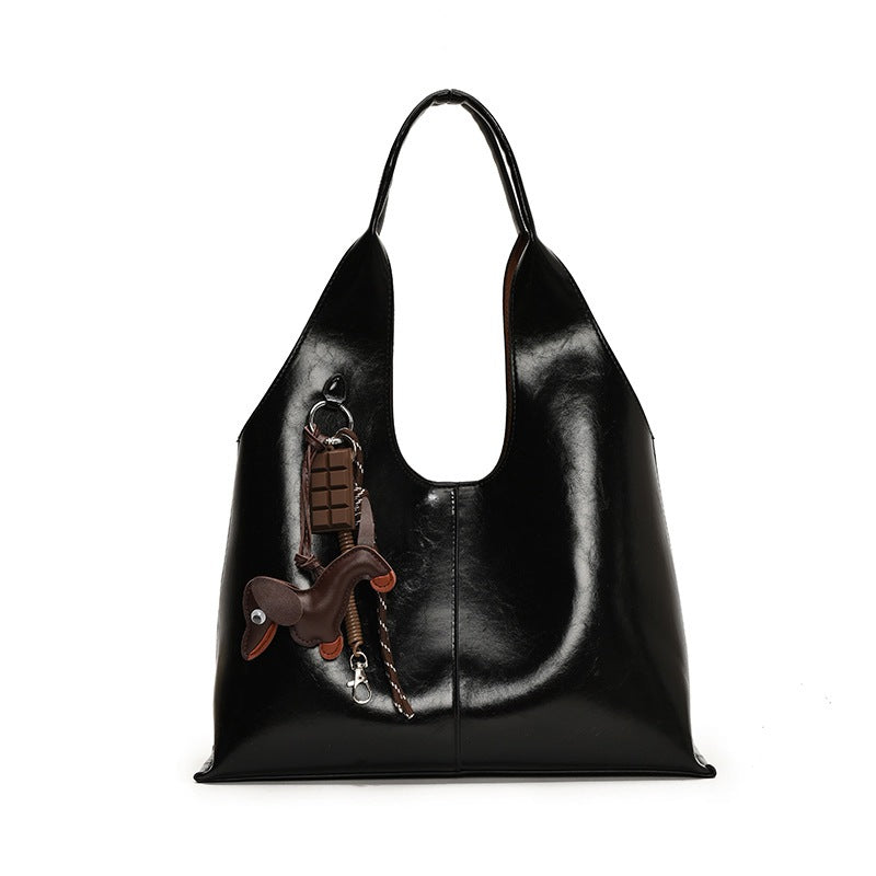 Ielgy Red Casual Bag Fashion Shoulder Bag Large Capacity Commuter Tote Bag