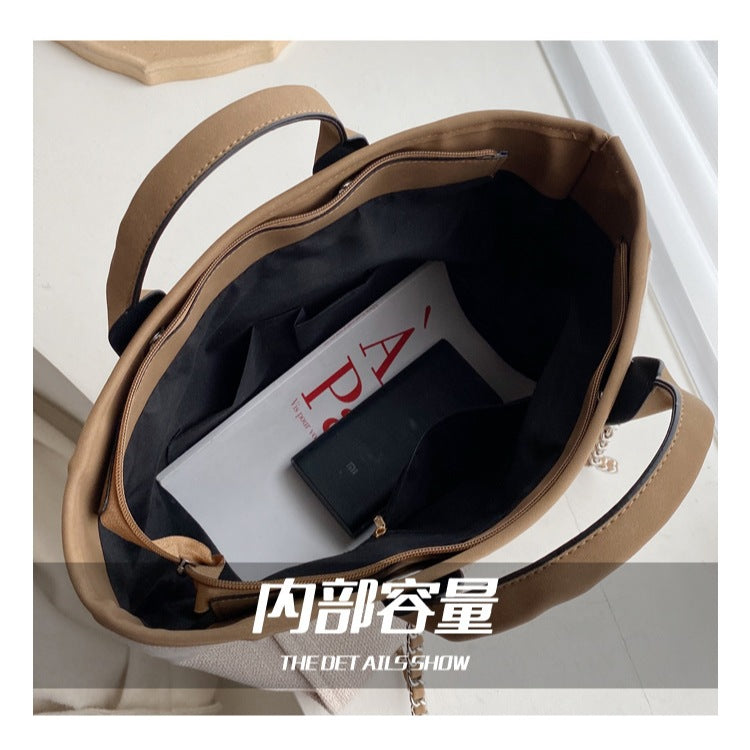 IELGY Women's Korean Style Professional Commuter Large Capacity Canvas Handbag